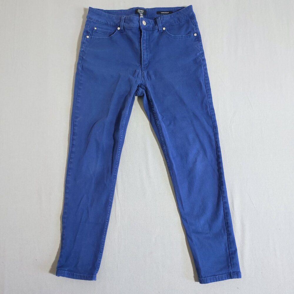 Jones New York jeans women's size 10 purplish blue Lexington ankle stretch denim